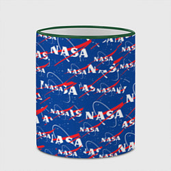 Кружка 3D NASA: Logo Pattern, цвет: 3D-зеленый кант — фото 2