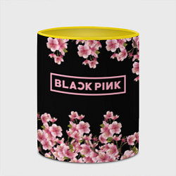 Кружка 3D Black Pink: Delicate Sakura, цвет: 3D-белый + желтый — фото 2