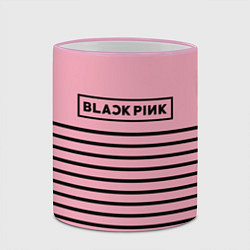 Кружка 3D Black Pink: Black Stripes, цвет: 3D-розовый кант — фото 2