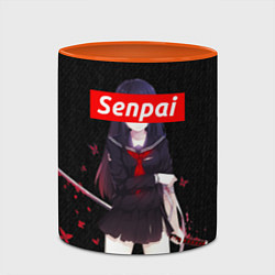 Кружка 3D Senpai Assassin, цвет: 3D-белый + оранжевый — фото 2