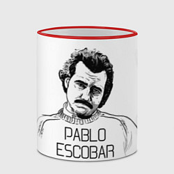 Кружка 3D Pablo Escobar, цвет: 3D-красный кант — фото 2