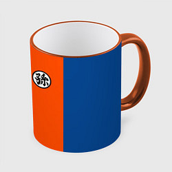 Кружка 3D DBZ: Goku Kanji Emblem, цвет: 3D-оранжевый кант
