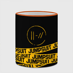 Кружка 3D Twenty One Pilots: Jumpsuit, цвет: 3D-оранжевый кант — фото 2