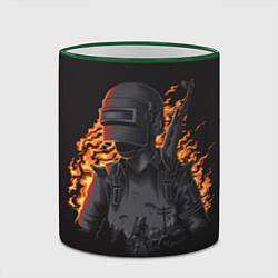 Кружка 3D PUBG: Flame Soldier, цвет: 3D-зеленый кант — фото 2