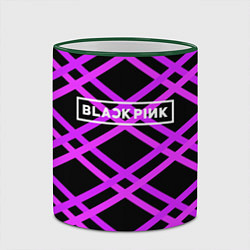 Кружка 3D Black Pink: Neon Lines, цвет: 3D-зеленый кант — фото 2