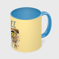 Кружка 3D Owls like coffee, цвет: 3D-белый + небесно-голубой