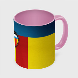 Кружка 3D Valencia C.F., цвет: 3D-белый + розовый