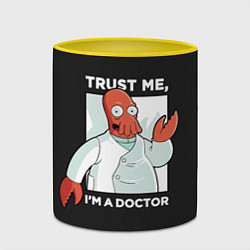 Кружка 3D Zoidberg: Trust Me, цвет: 3D-белый + желтый — фото 2