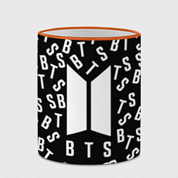Кружка 3D BTS: Black Style, цвет: 3D-оранжевый кант — фото 2