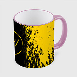 Кружка 3D 21 Pilots: Yellow & Black, цвет: 3D-розовый кант