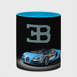 Кружка 3D Bugatti - motorsport extreme, цвет: 3D-белый + небесно-голубой — фото 2