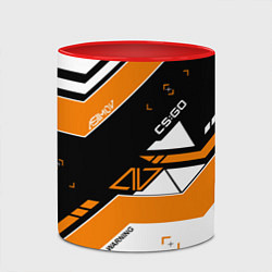 Кружка 3D CS:GO Asiimov Inverted, цвет: 3D-белый + красный — фото 2