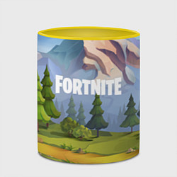 Кружка 3D Fortnite: Forest View, цвет: 3D-белый + желтый — фото 2