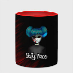 Кружка 3D Sally Face окровавленное лицо, цвет: 3D-белый + красный — фото 2