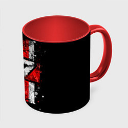 Кружка 3D Mass Effect N7, цвет: 3D-белый + красный