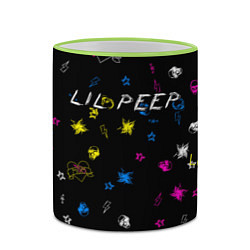 Кружка 3D Lil Peep: Legend, цвет: 3D-светло-зеленый кант — фото 2
