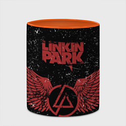 Кружка 3D Linkin Park: Red Airs, цвет: 3D-белый + оранжевый — фото 2