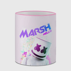 Кружка 3D Marshmello: New DJ, цвет: 3D-розовый кант — фото 2