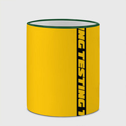 Кружка 3D ASAP Rocky: Yellow Testing, цвет: 3D-зеленый кант — фото 2