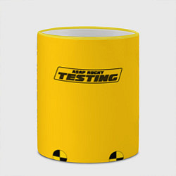 Кружка 3D ASAP Rocky Testing, цвет: 3D-желтый кант — фото 2
