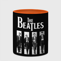 Кружка 3D The Beatles: Black Side, цвет: 3D-белый + оранжевый — фото 2