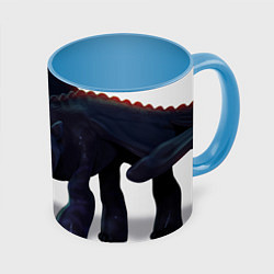 Кружка 3D Как приручить дракона, цвет: 3D-белый + небесно-голубой