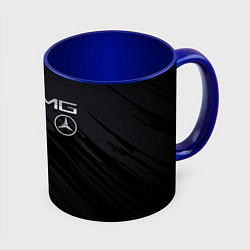 Кружка 3D Mercedes AMG, цвет: 3D-белый + синий
