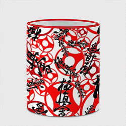 Кружка 3D Каратэ киокушинкай - эмблемы, цвет: 3D-красный кант — фото 2