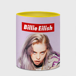 Кружка 3D Billie Eilish: Bored, цвет: 3D-белый + желтый — фото 2