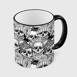 Кружка 3D Hipster skulls, цвет: 3D-черный кант