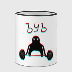Кружка 3D ЪУЪ СЪУКА КАЧОК, цвет: 3D-черный кант — фото 2