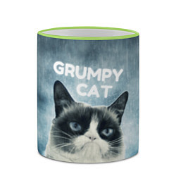 Кружка 3D Grumpy Cat, цвет: 3D-светло-зеленый кант — фото 2