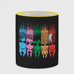 Кружка 3D My Hero Academia герои, цвет: 3D-желтый кант — фото 2
