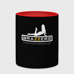 Кружка 3D Brazzers casting producer, цвет: 3D-белый + красный — фото 2