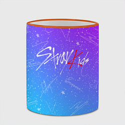 Кружка 3D STRAY KIDS АВТОГРАФЫ, цвет: 3D-оранжевый кант — фото 2