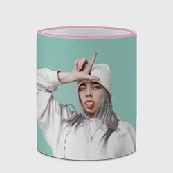 Кружка 3D BILLIE EILISH, цвет: 3D-розовый кант — фото 2