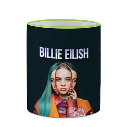Кружка 3D BILLIE EILISH, цвет: 3D-светло-зеленый кант — фото 2