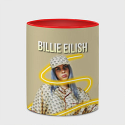 Кружка 3D BILLIE EILISH, цвет: 3D-белый + красный — фото 2