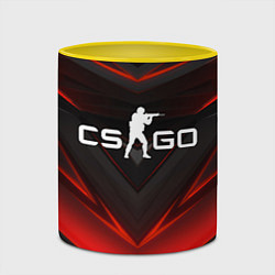 Кружка 3D CS GO logo, цвет: 3D-белый + желтый — фото 2