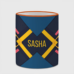 Кружка 3D Sasha, цвет: 3D-оранжевый кант — фото 2