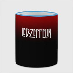Кружка 3D Led Zeppelin, цвет: 3D-небесно-голубой кант — фото 2