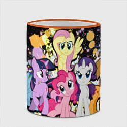 Кружка 3D My little pony band, цвет: 3D-оранжевый кант — фото 2
