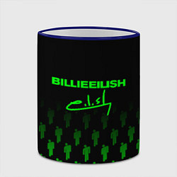 Кружка 3D Billie Eilish: Green & Black Autograph, цвет: 3D-синий кант — фото 2