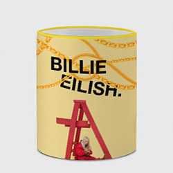 Кружка 3D BILLIE EILISH, цвет: 3D-желтый кант — фото 2