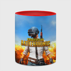 Кружка 3D PUBG, цвет: 3D-белый + красный — фото 2