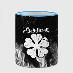 Кружка 3D ЧЁРНЫЙ КЛЕВЕР, цвет: 3D-небесно-голубой кант — фото 2