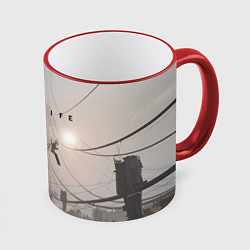 Кружка 3D HALF-LIFE, цвет: 3D-красный кант