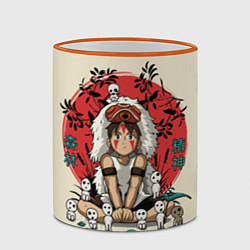 Кружка 3D Princess Mononoke, цвет: 3D-оранжевый кант — фото 2