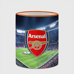 Кружка 3D FC Arsenal, цвет: 3D-оранжевый кант — фото 2