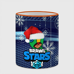 Кружка 3D BRAWL STARS LEON НОВОГОДНИЙ, цвет: 3D-оранжевый кант — фото 2